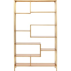 Kare Boekenkast Loft Gold 195x115 cm