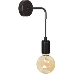 Minimalistische wandlamp Ruggiero Zwart