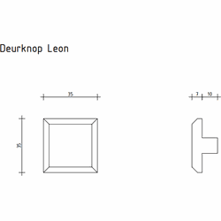 Deurknop Leon - rvs