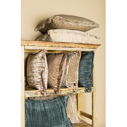 PTMD Senny Sierkussen - 60x3x40 cm - Fluweel - Blauw
