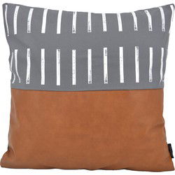 Sierkussen Vida Nova #3 | 45 x 45 cm | Katoen / PU Leder