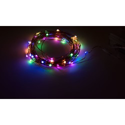 Groenovatie LED Multicolour Feestverlichting Prikkabel, 5 Meter, Waterdicht IP65, Op 3xAA Batterijen