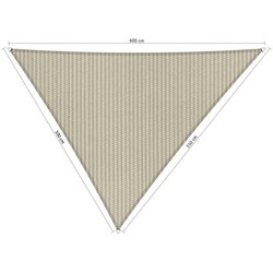 Shadow Comfort driehoek 5x5,5x6m Sahara Sand