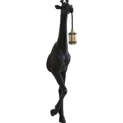 Wandlamp Giraffe - Zwart - 24.5x12x75cm