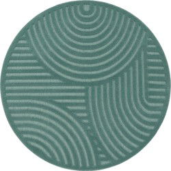 Binnen & Buitenkleed - Vloerkleed Livotta Japandi - Turquoise - 80x150 cm