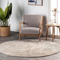 Rond Wasbaar vloerkleed - Solid Beige