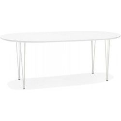 CHAMONIX eettafel 120-220x120x73 cm Wit