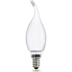 Groenovatie E14 LED Filament Kaarslamp Tip 2W Warm Wit Dimbaar Mat