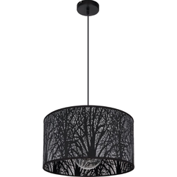 Industriële hanglamp Barzi - L:38cm - E27 - Metaal - Zwart