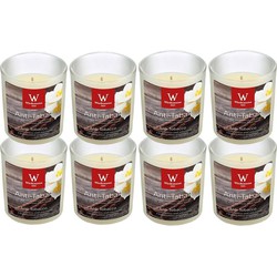Trend Candles Geurkaars - 8x - in glas - Anti tabac aroma - 8 uren - geurkaarsen