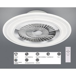 RL | ventilator plafond Ambra LED | met afstandsbediening | plafond ventilator lamp |  Wit/Mat