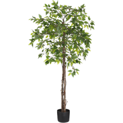 Mica Decorations Ficus Kunstplant in Bloempot - H150 x Ø50 cm - Groen 