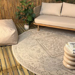 Rond buitenkleed Nova linnen - Interieur05 Linnen,Beige - Polypropyleen