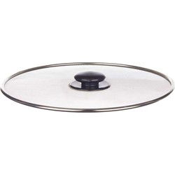 Kinvara Anti-spetter deksel voor pannen - gaas - metaal - 29 cm - plat - Pannendeksels