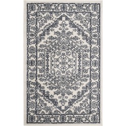 Safavieh Medallion Indoor Woven Area Rug, Adirondack Collection, ADR108, in Ivory & Navy, 91 X 152 cm