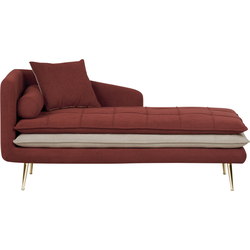 Beliani GONESSE - Chaise longue-Rood-Polyester
