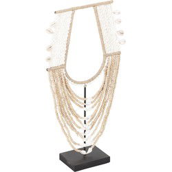 MUST Living Statue Morrocan,50x30x10 cm, wooden pearl necklage with natural beads