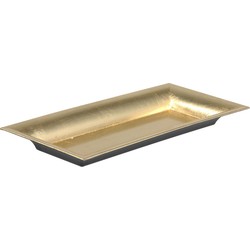 Othmar Decorations kaarsenbord/plateau - goud - 28 x 12 cm - kunststof - Kaarsenplateaus