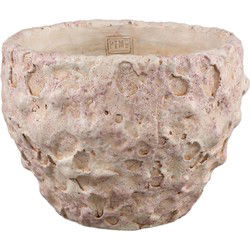 PTMD Bloempot Romas - 27x27x19 cm - Cement - Roze