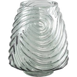 PTMD Silli Vaas - 15,5 x 15,5 x 17 cm  - Glas - Groen