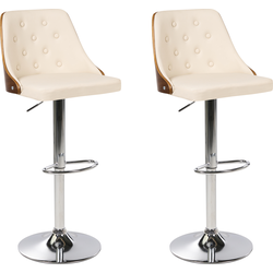 Beliani VANCOUVER - Draaikruk-Beige-Kunstleer