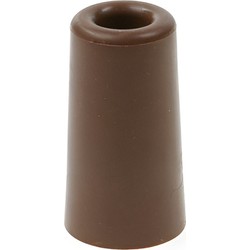 Rubberen deurstop / deurbuffer 75 x 40 mm terracotta bruin - Deurstoppers