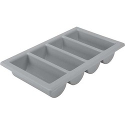 Horeca bestekbak/bestekhouder - 53 x 32 x 10 cm - 4 vakken - Bestekbakken