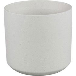 PTMD Bloempot Fatima - 30x30x28 cm - Keramiek - Wit