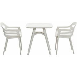 Garden Impressions Sunny balkonset 3-delig - Hareno tuintafel 71x71 cm - zand
