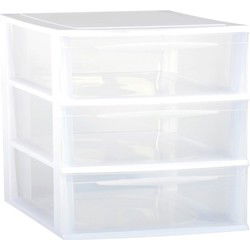 EDA Ladenkast/bureau organizer - wit - L26 x B36 x H28 cm - Ladeblok