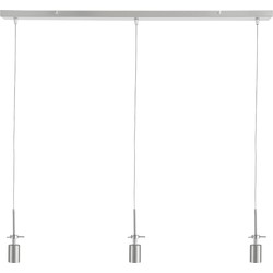 Moderne Hanglamp - Steinhauer - Metaal - Modern - E27 - L: 100cm - Voor Binnen - Woonkamer - Eetkamer - Zilver