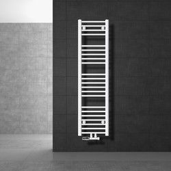 ECD Germany Badkamerradiator elektrisch met verwarmingselement 600W - 750 x 800 mm - wit - recht met zijaansluiting