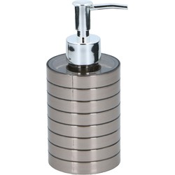 1x Zeepdispenser met pompje 300 ml zilver - Zeeppompjes