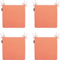 Madison -  Zitkussen Panama flame orange - Ca. 40x40 cm - Set van 4