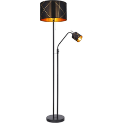 Decoratieve zwarte metalen vloerlamp | Woonkamer | Industrieel | E27 LED