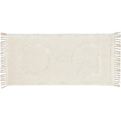 Kave Home - Vloerkleed Bernabela beige van 100% katoen 70 x 140 cm