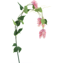 Hop flower spray pink 140 cm kunstbloem - Nova Nature
