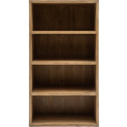 Riviera Maison Kast Bruin, Boekenkast, Wandkast, 4 vakken - Del Rey Book Cabinet Top Part - Hout - (LxBxH) 42x80x145
