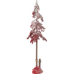 J-line - Kerstboom Decoratief Grote Bessen Plastiek Rood Large - 30x30x135cm