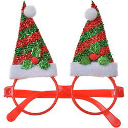 Clayre & Eef Kerstbril Rood Kunststof