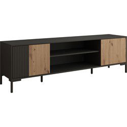 Meubella - TV-Meubel Molina - Zwart - 180 cm