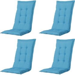Madison -  Tuinstoelkussen Lage Rug Panama aqua - Ca. 105x50 cm - Set van 4