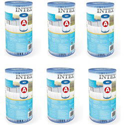 Intex 29000 Filter Cartridge Type A 6 Stuks voor Zwembad 244/305/366 cm