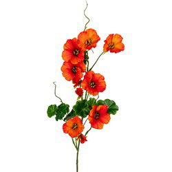 Nasturium l78cm oranje kunstbloem Louis Maes