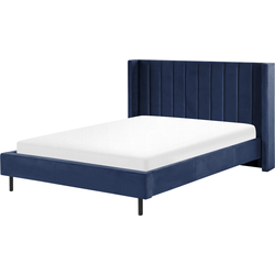 VILLETTE - Tweepersoonsbed - Marineblauw - 160 x 200 cm - Fluweel