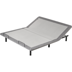BRUNOY - Bedframe elektrisch verstelbaar - Grijs - 180 x 200 cm - Polyester