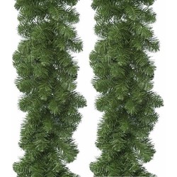 2x Groene dennenslinger Imperial Pine 270 cm - Guirlandes