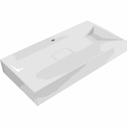 QUENKO - Wastafel - Wit - 80 x 46 cm - Mineraalgietwerk