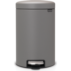 NewIcon pedaalemmer 12 liter met kunststof binnenemmer Mineral Concrete Grey - Brabantia