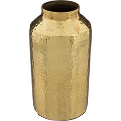 Atmosphera Bloemenvaas Antique Dorado - goud - metaal - D10 x H19 cm - Vazen